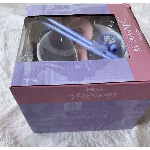 Disney The Aristocats Marie Ramen Noodle Bundle Bowl Spoon & Chopsticks W/Topper - Picture 9 of 16